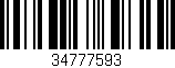 Código de barras (EAN, GTIN, SKU, ISBN): '34777593'