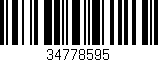 Código de barras (EAN, GTIN, SKU, ISBN): '34778595'