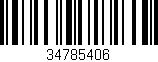 Código de barras (EAN, GTIN, SKU, ISBN): '34785406'
