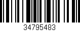 Código de barras (EAN, GTIN, SKU, ISBN): '34795483'