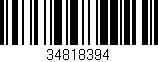 Código de barras (EAN, GTIN, SKU, ISBN): '34818394'