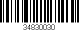 Código de barras (EAN, GTIN, SKU, ISBN): '34830030'