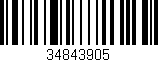 Código de barras (EAN, GTIN, SKU, ISBN): '34843905'