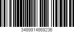 Código de barras (EAN, GTIN, SKU, ISBN): '3489914869236'