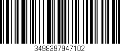 Código de barras (EAN, GTIN, SKU, ISBN): '3498397947102'