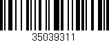 Código de barras (EAN, GTIN, SKU, ISBN): '35039311'