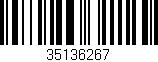 Código de barras (EAN, GTIN, SKU, ISBN): '35136267'