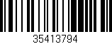 Código de barras (EAN, GTIN, SKU, ISBN): '35413794'