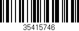 Código de barras (EAN, GTIN, SKU, ISBN): '35415746'