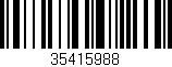 Código de barras (EAN, GTIN, SKU, ISBN): '35415988'