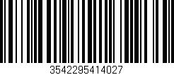 Código de barras (EAN, GTIN, SKU, ISBN): '3542295414027'
