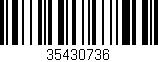 Código de barras (EAN, GTIN, SKU, ISBN): '35430736'