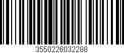 Código de barras (EAN, GTIN, SKU, ISBN): '3550226032288'