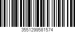 Código de barras (EAN, GTIN, SKU, ISBN): '3551299581574'