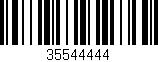 Código de barras (EAN, GTIN, SKU, ISBN): '35544444'