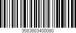 Código de barras (EAN, GTIN, SKU, ISBN): '3563803400080'