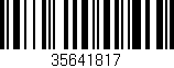 Código de barras (EAN, GTIN, SKU, ISBN): '35641817'