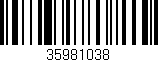 Código de barras (EAN, GTIN, SKU, ISBN): '35981038'