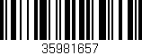 Código de barras (EAN, GTIN, SKU, ISBN): '35981657'