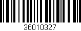 Código de barras (EAN, GTIN, SKU, ISBN): '36010327'