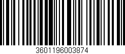 Código de barras (EAN, GTIN, SKU, ISBN): '3601196003874'