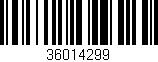 Código de barras (EAN, GTIN, SKU, ISBN): '36014299'
