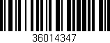 Código de barras (EAN, GTIN, SKU, ISBN): '36014347'
