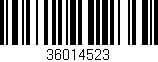 Código de barras (EAN, GTIN, SKU, ISBN): '36014523'