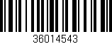 Código de barras (EAN, GTIN, SKU, ISBN): '36014543'