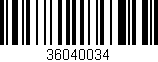 Código de barras (EAN, GTIN, SKU, ISBN): '36040034'