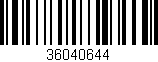 Código de barras (EAN, GTIN, SKU, ISBN): '36040644'