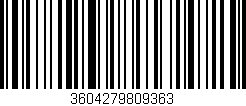 Código de barras (EAN, GTIN, SKU, ISBN): '3604279809363'