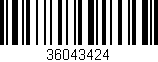 Código de barras (EAN, GTIN, SKU, ISBN): '36043424'