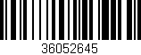 Código de barras (EAN, GTIN, SKU, ISBN): '36052645'