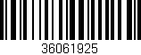 Código de barras (EAN, GTIN, SKU, ISBN): '36061925'