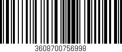 Código de barras (EAN, GTIN, SKU, ISBN): '3608700756998'