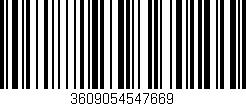 Código de barras (EAN, GTIN, SKU, ISBN): '3609054547669'