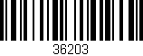 Código de barras (EAN, GTIN, SKU, ISBN): '36203'