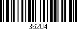 Código de barras (EAN, GTIN, SKU, ISBN): '36204'