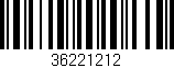 Código de barras (EAN, GTIN, SKU, ISBN): '36221212'