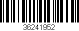 Código de barras (EAN, GTIN, SKU, ISBN): '36241952'