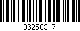 Código de barras (EAN, GTIN, SKU, ISBN): '36250317'