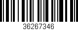 Código de barras (EAN, GTIN, SKU, ISBN): '36267346'