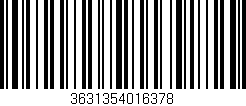 Código de barras (EAN, GTIN, SKU, ISBN): '3631354016378'