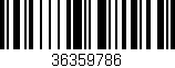 Código de barras (EAN, GTIN, SKU, ISBN): '36359786'