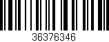 Código de barras (EAN, GTIN, SKU, ISBN): '36376346'