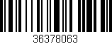 Código de barras (EAN, GTIN, SKU, ISBN): '36378063'