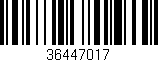 Código de barras (EAN, GTIN, SKU, ISBN): '36447017'