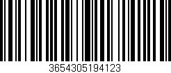 Código de barras (EAN, GTIN, SKU, ISBN): '3654305194123'