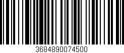 Código de barras (EAN, GTIN, SKU, ISBN): '3684890074500'